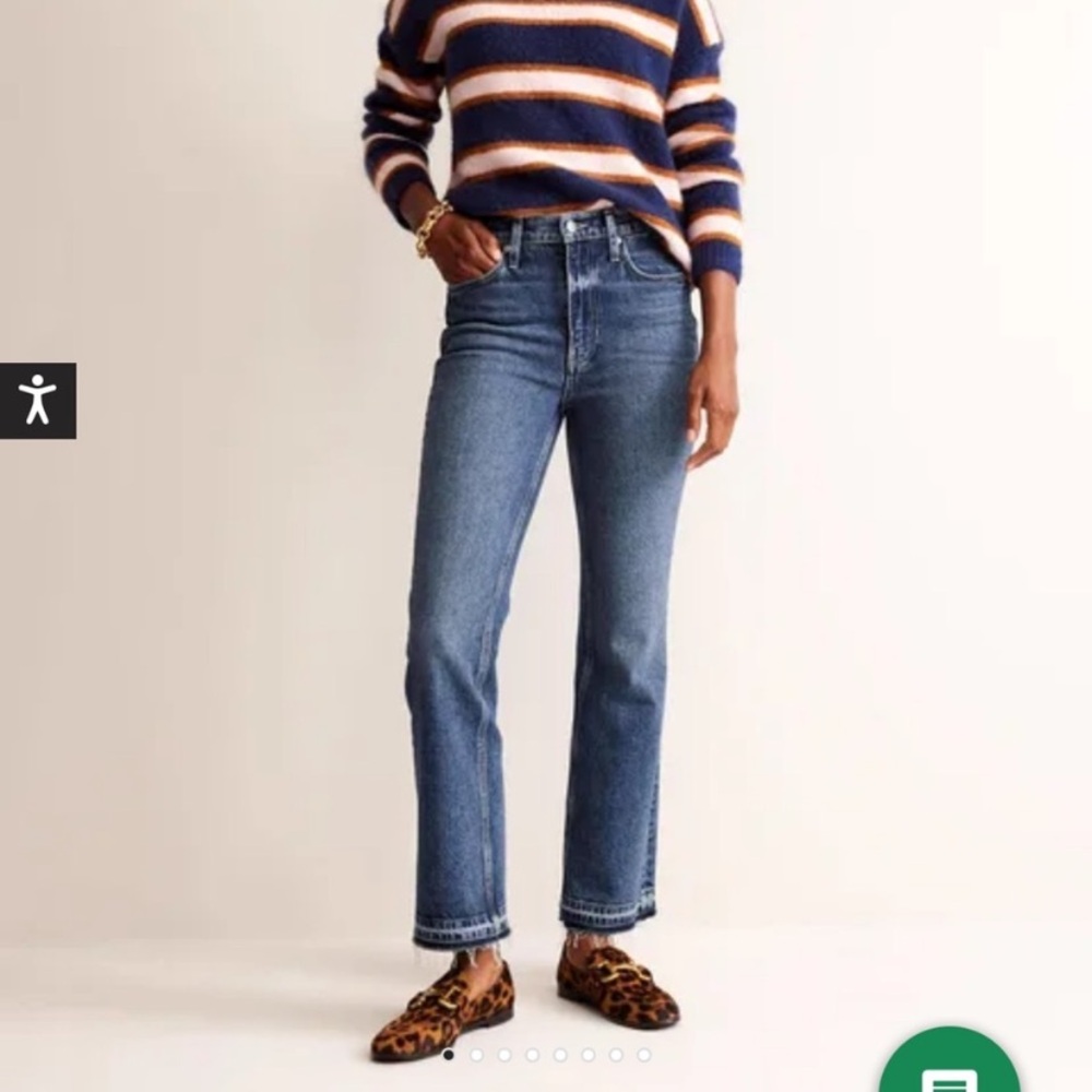 NWT Boden Mid Rise Baby Kick Jean Size 29 Waist Short Inseam 22”